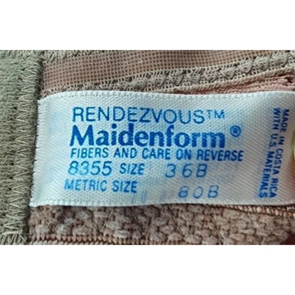 Vintage Maidenform Rendezvous Strapless Underwire Demi Bra‎ Pink Style 8355 36B - Picture 9 of 9